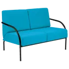 SPA 2 černý lak, látka SUE S 65 - látka tyrkysová